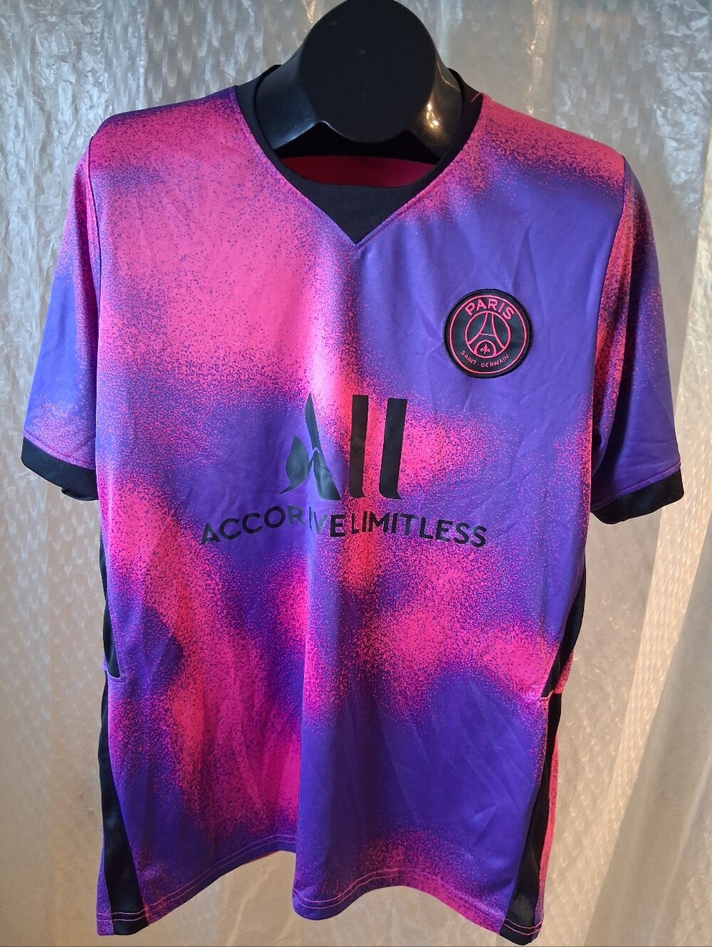 Paris Saint-Germain Men's Pink & Purple Training Shirt Sz M Preowned